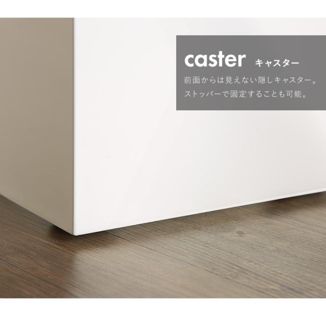 日本製 燕三条 隠せるデザインごみ箱 15L×2分別 隠しキャスター 幅30cm スリム ダストボックス ゴミ箱 カウンター下(代引不可)【送料無料】_13