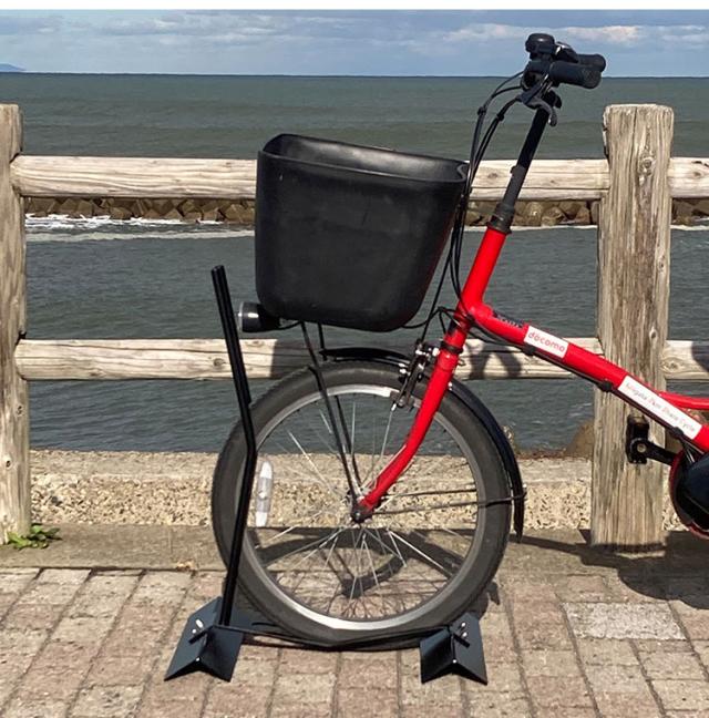 日本製 電動自転車スタンド 1台用 スロープ式 屋外 電動自転車ラック タイヤ径20~26インチ対応 自転車 収納 ラック(代引不可)【送料無料】_1