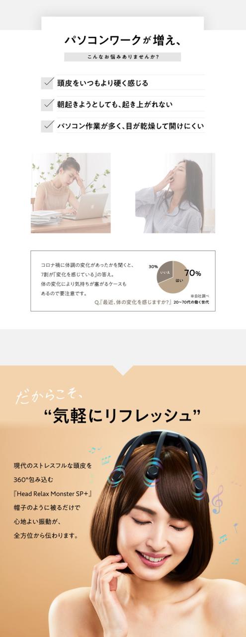 WAVEWAVE EMS スカルプ ヘッドスパ ヘッドリラックスモンスターSP+