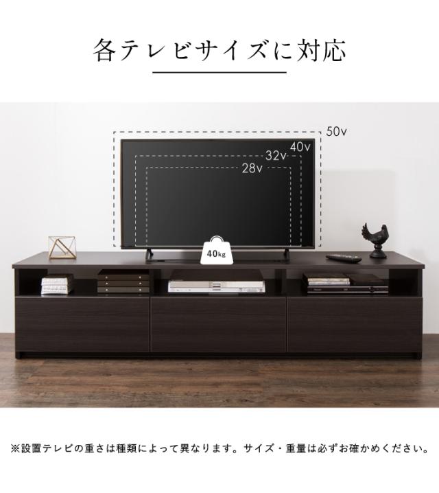 テレビ台 幅180cm ローボード テレビボード TV台 TVボード【国産 日本製 大川家具 完成品】180 木製 50インチ 55インチ 65インチ 大型テレビ対応 ナチュラル 白 ブラウン おしゃれ 北欧風(代引不可) 【送料無料】_10