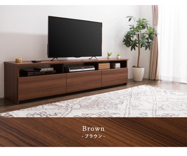 テレビ台 幅180cm ローボード テレビボード TV台 TVボード【国産 日本製 大川家具 完成品】180 木製 50インチ 55インチ 65インチ 大型テレビ対応 ナチュラル 白 ブラウン おしゃれ 北欧風(代引不可) 【送料無料】_12