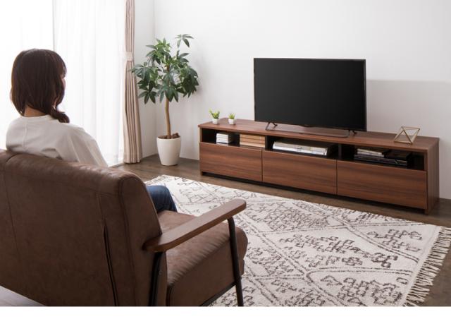 テレビ台 幅180cm ローボード テレビボード TV台 TVボード【国産 日本製 大川家具 完成品】180 木製 50インチ 55インチ 65インチ 大型テレビ対応 ナチュラル 白 ブラウン おしゃれ 北欧風(代引不可) 【送料無料】_8