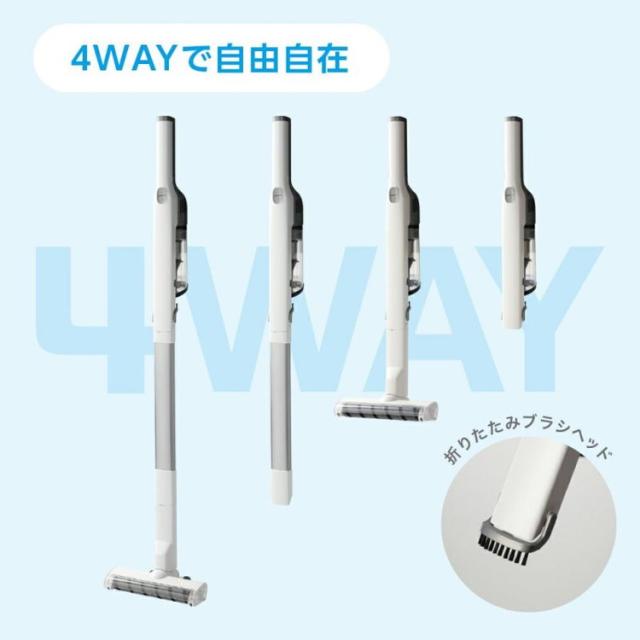 自走式スティッククリーナー 軽量 1.05kg パワーブラシ付 軽量掃除機スリム 掃除機 コードレス 軽い 自走式 LEDライト付き スティック クリーナー ハンディクリーナー DSV-025C ドウシシャ DOSHISHA【送料無料】