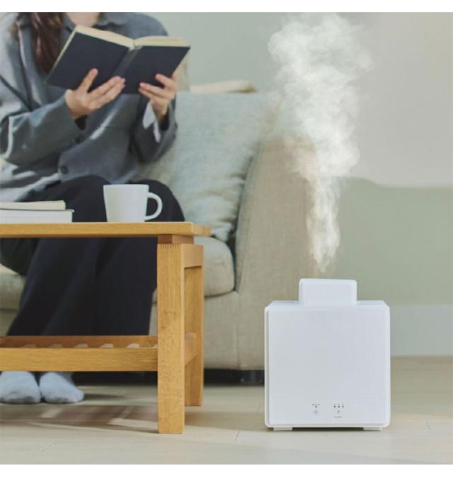 お手入れ簡単! スチーム式加湿器 1.6L 簡単給水 シンプル モノトーン 白 ホワイト 黒 ブラック スチーム式 加湿器 スチーム加湿器 寝室 静音 軽量 小型 コンパクト ドウシシャ DOSISHA【送料無料】