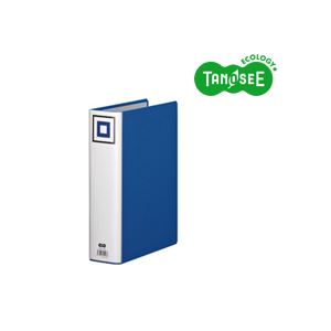 （まとめ）TANOSEE 両開きパイプ式ファイルV A4タテ 60mmとじ 青 30冊（代引不可）