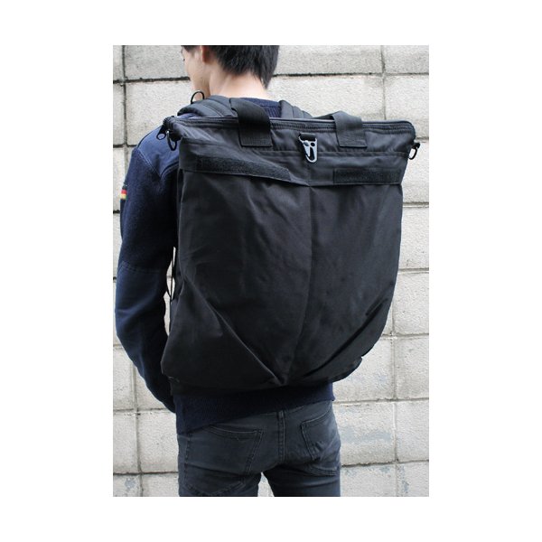 U.S.タイプリュック・ショルダー・手提げ3ＷＡYヘルメットバック BH063YN ブラック 【レプリカ】（代引不可）