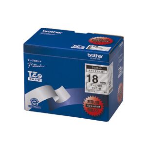 TZeテープ（ラミネートテープ） ピータッチ専用テープ（バリューパック） 透明（黒文字） 18mm 5個入（代引不可）