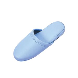 （まとめ）抗菌ビニールレザー調スリッパ ブルー 30足（代引不可）
