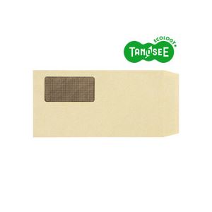 TANOSEE 業務用窓付封筒 長3 クラフト 裏地紋付 1000枚入（代引不可）