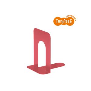 （まとめ）TANOSEE ブックエンド T型 大 コーラルレッド（赤） 20組（代引不可）