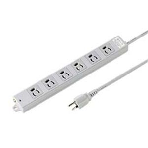 工事物件雷ガードタップ（3P抜け止め・マグネット付・6個口・3m） TAP-K6SP-3（代引不可）の通販は