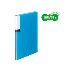 （まとめ）TANOSEE クリアブック（透明表紙） A4タテ 24ポケット ブルー 40冊（代引不可） 7,415円