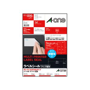 ラベルシール[プリンタ兼用]キレイにはがせるタイプ マット紙ホワイト A4 12面四辺余白付 角丸 100シート（代引不可）