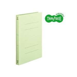 （まとめ）TANOSEE フラットファイル[厚とじW]A4タテ 250枚収容 緑 10冊入×20パック（代引不可）
