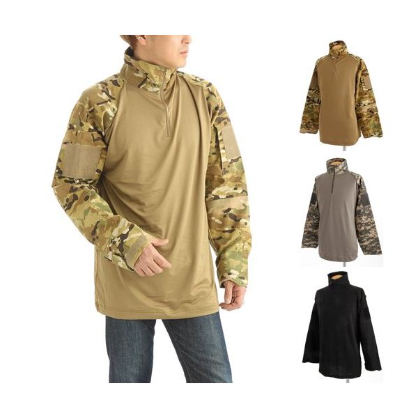 COMBAT ハーフジップシャツ マルチカモ(迷彩) Mサイズ（代引不可）の通販は 5,865円