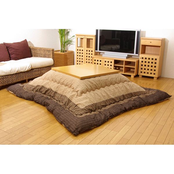 しじら こたつ厚掛け布団単品 『ゆかり』 ブラウン 205×245cm（代引不可）の通販は 9,991円