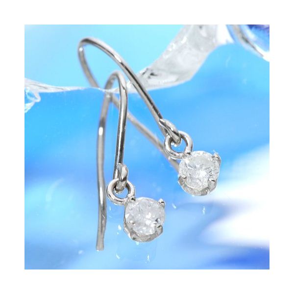 プラチナ ダイヤ0.1ct フックピアス（代引不可）