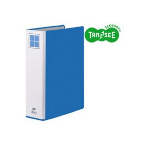 （まとめ）TANOSEE 両開きパイプ式ファイルE A4タテ 60mmとじ 青 10冊（代引不可）