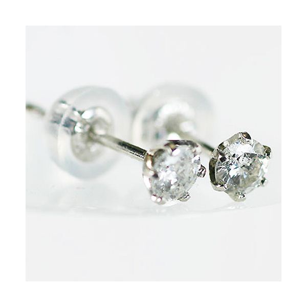 Pt0.2ct ダイヤピアス 110621（代引不可）