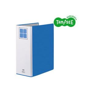 （まとめ）TANOSEE 両開きパイプ式ファイルE A4タテ 100mmとじ 青 10冊（代引不可）の通販は