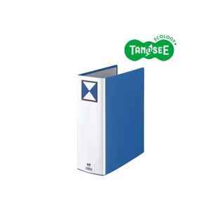 （まとめ）TANOSEE 両開きパイプ式ファイル A4タテ 90mmとじ 青 10冊（代引不可）