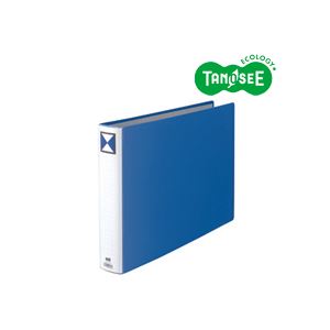 （まとめ）TANOSEE 両開きパイプ式ファイル A3ヨコ 50mmとじ 青 10冊（代引不可）