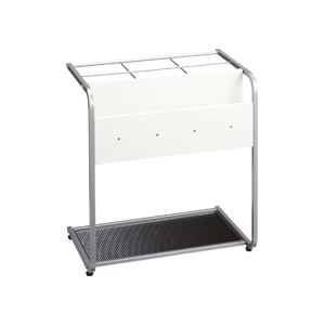 傘立て シルバー＆ホワイト 長傘36本+折畳傘9本 【業務用】（代引不可）