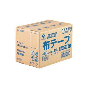 まとめ）包装用布テープ ノンパッケージ #1590NP 30巻入×3箱（代引不可