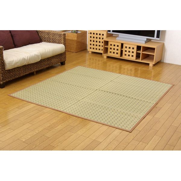 掛川織 い草カーペット 『豊後』 ベージュ 江戸間2畳（約174×174cm）（代引不可）の通販は 6,481円