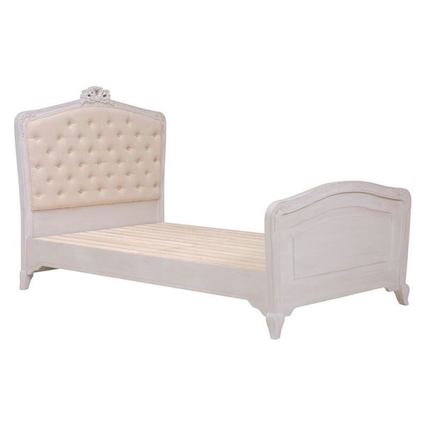 アンティーク風ベッド/すのこベッド 本体 【シングルサイズ】 木製 『ハンプトンシリーズ』 姫系 RB-1943AW-S（代引不可）の通販は