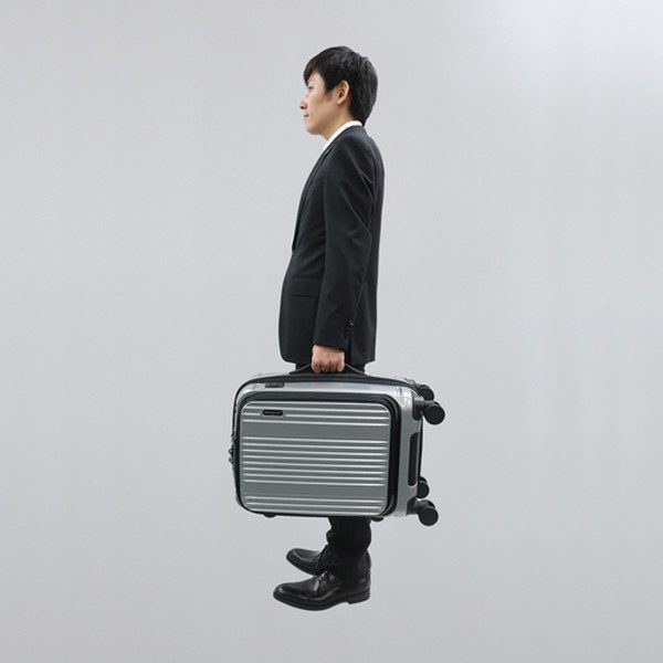 ESCO エスコ 340x240x480mm/35L キャリーケース(シルバー) EA927AX-27B