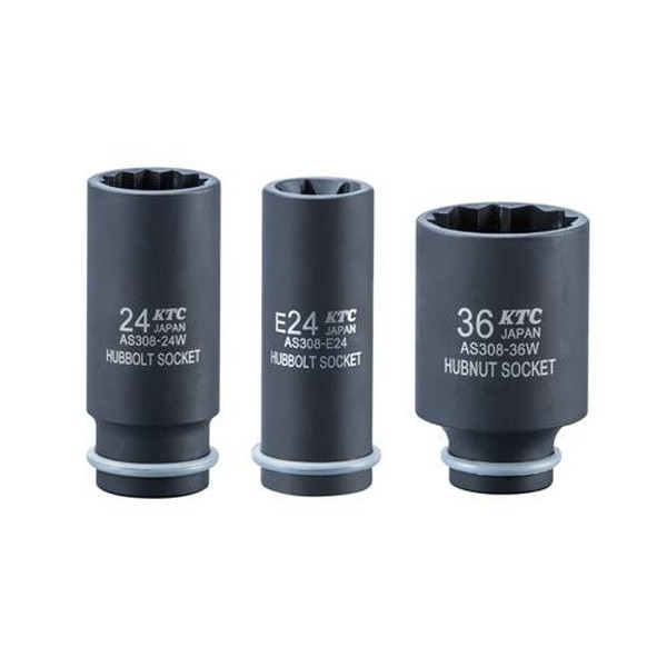 ESCO エスコ 1/2"DR インパクト用ハブナットソケットセット EA164KH-3(代引不可)【送料無料】