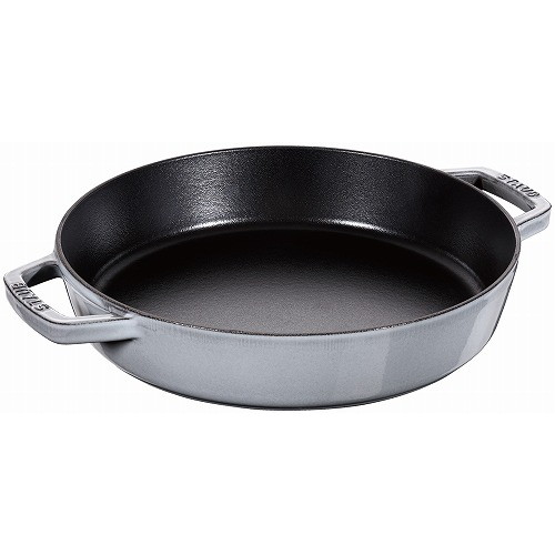 ストウブ 両手フライパン ラウンド 26cm グレー 40511-726(代引不可)【送料無料】