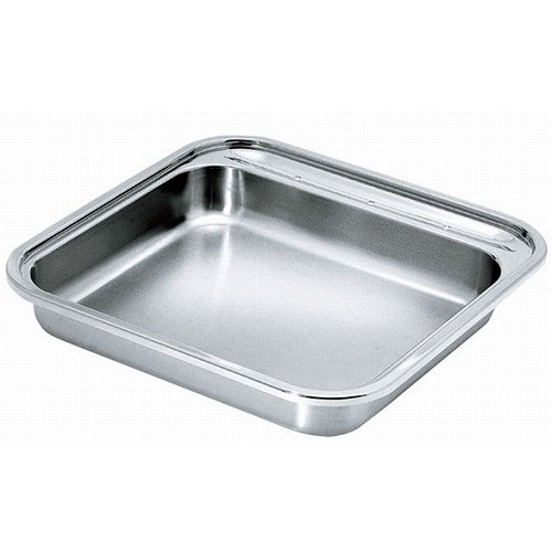 角型電磁サーバー専用ステンレスフードパン 40cm用 65-648(代引不可)【送料無料】の通販は