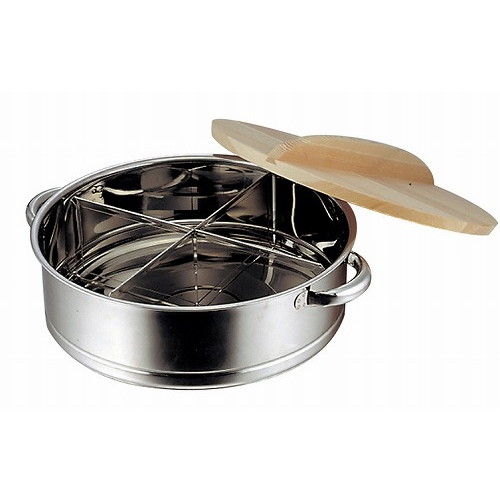 EBM 18-8 丸型 おでん鍋(4ッ仕切)φ340(代引不可)【送料無料】 