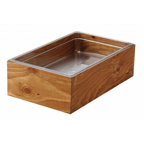 EBM 木枠アイスボックス 1/1-H100mm ダークウォールナット塗装(代引不可)【送料無料】の通販は