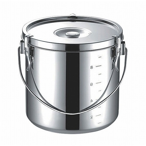 K 18-8 厚底 給食缶 18cm 4.4L(代引不可)【送料無料】