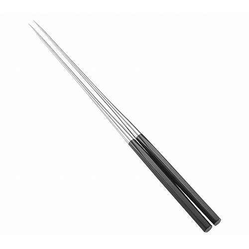 本焼ステンレス黒合板六角柄盛箸 210mm(代引不可)【送料無料】