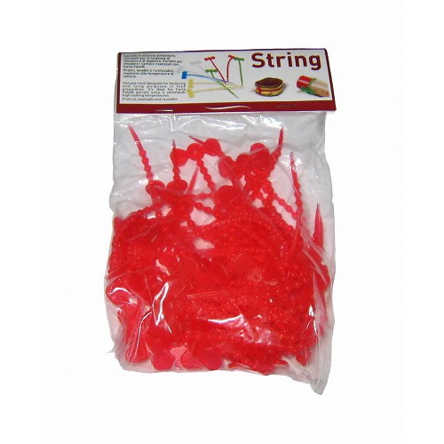 カルタファタ用 ストリング(シリコン製結びヒモ)赤 50個入(代引不可)【送料無料】の通販は