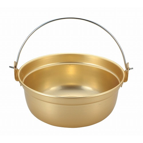 アルマイト ツル付段付鍋 33cm(代引不可)【送料無料】の通販は 5,139円