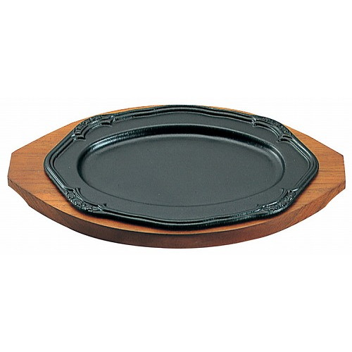 アサヒ 鉄 ステーキ皿 A-106-36 梅(代引不可)【送料無料】の通販はau