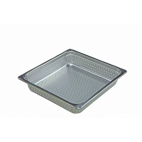 18-8 穴明ホテルパン 2/3 65mm 95232(代引不可)【送料無料】 5,009円