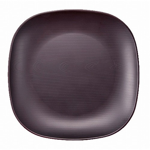 メラミン食器 ウォールナ スクエアプレート 25cm WD-11-DBR ダークブラウン(代引不可)【送料無料】
