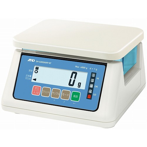 A&D 防水・防塵デジタルハカリ SH-15KAWP-BT 15kg ワイヤレス通信モデル(代引不可)【送料無料】の通販は