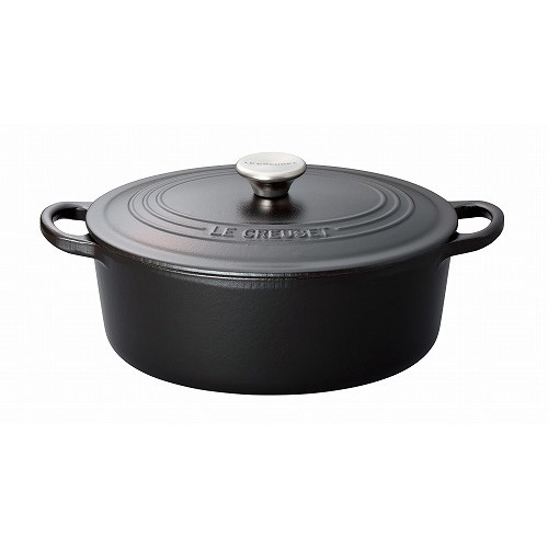 ル・クルーゼ トラディション ココットオーバル 27cm 2102-27-00 マットブラック(代引不可)【送料無料】