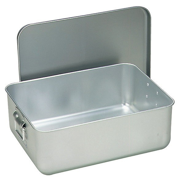 アルマイト プレスパン箱(蓋付)20人用 260-P 343×292×H165mm 運搬・ケータリング パン箱(代引不可)【送料無料】