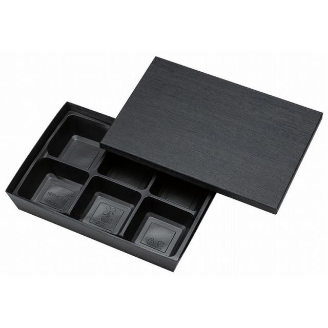 テーパー型貼箱 黒木目エンボス HSH-80-55(25入) 厨房消耗品 貼箱(代引不可)【送料無料】 5,962円