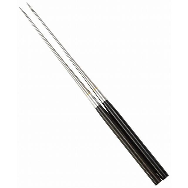 純チタン 黒檀柄盛箸(ステン口)180mm 2718 盛箸・菜箸 箸(代引不可)【送料無料】