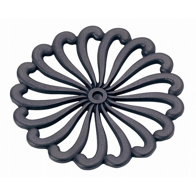 南部鉄 釜敷 菊型 黒 カフェ・サービス用品 釜敷(代引不可)【送料無料】