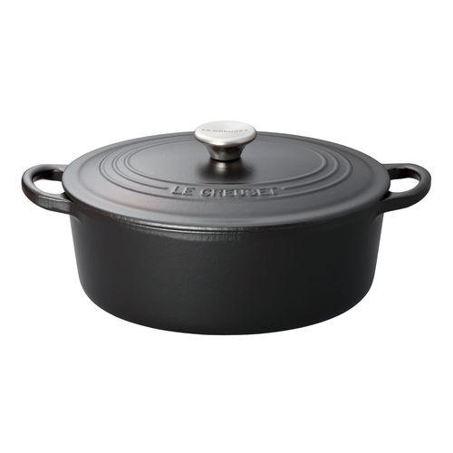 ル・クルーゼ ココット・オーバル2102 25cm マットブラック AKK9301【送料無料】